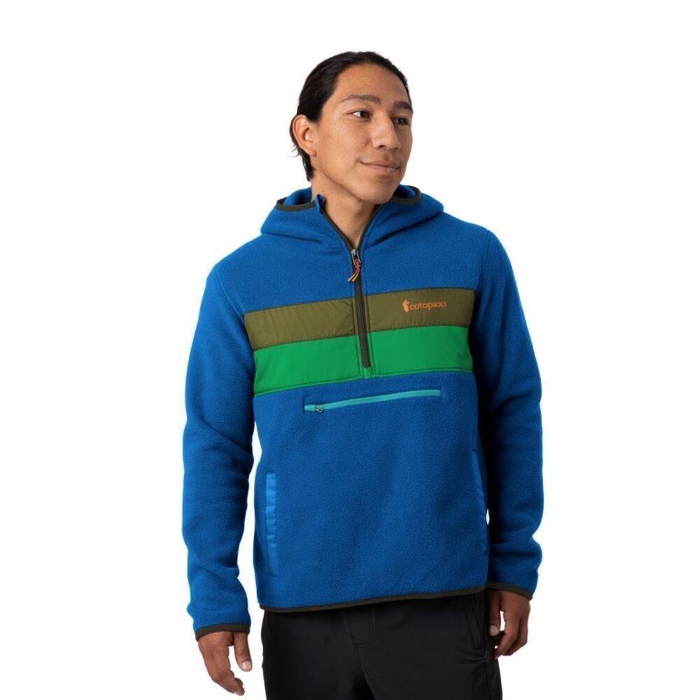 Cotopaxi Teca Fleece Hooded Half Zip Jacket Men's size S Blue